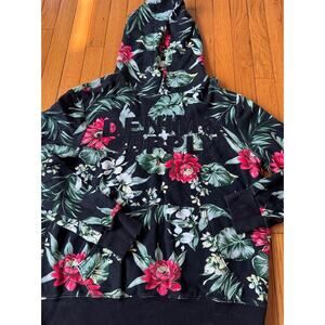 Ralph Lauren Denim Supply Blue Hoodie Floral Design Vintage Large Mens(bl100thri
